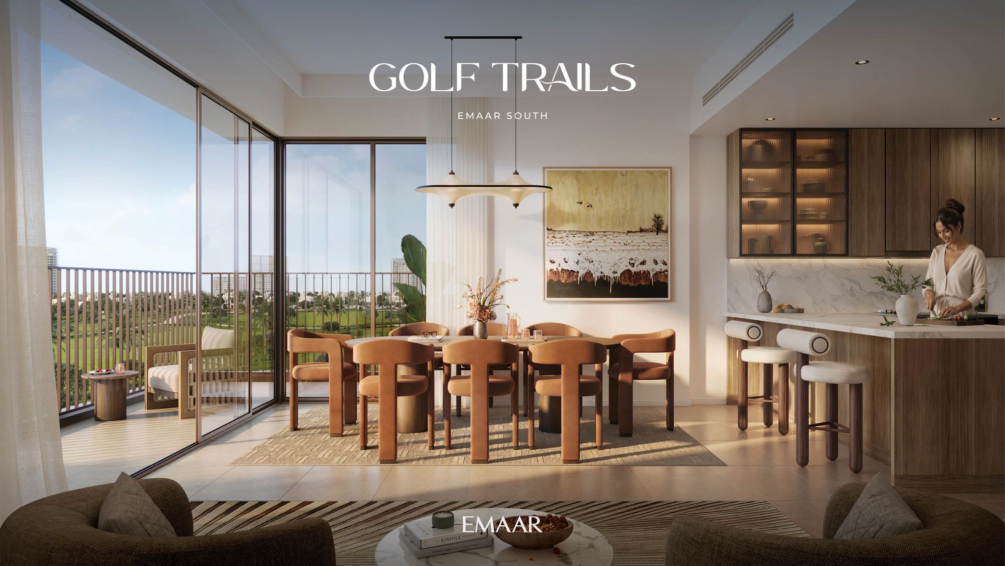 Residents swimming pool at Golf Trails, Emaar South
