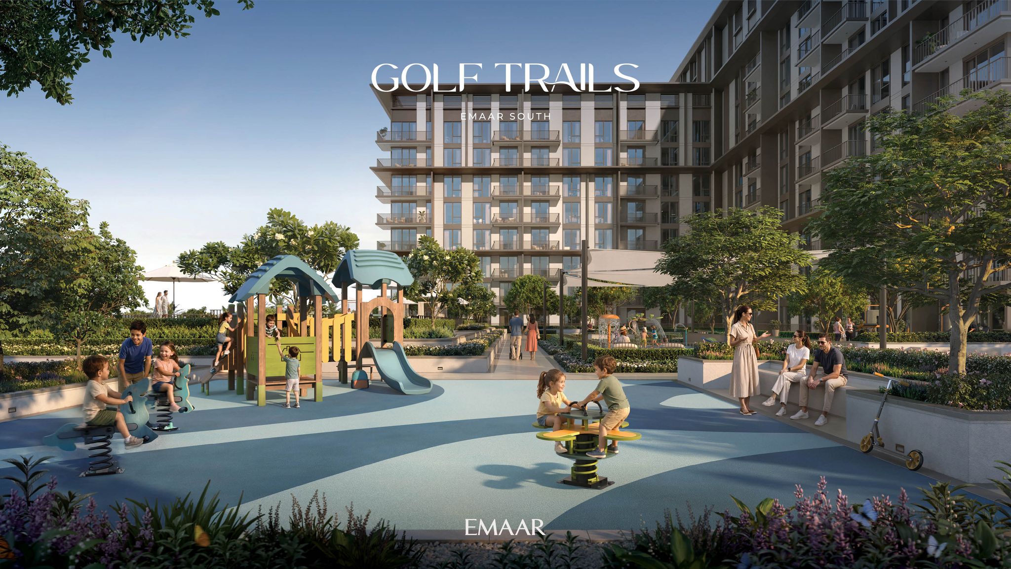 Golf Trails villa frontage and driveway, Emaar South, Dubai