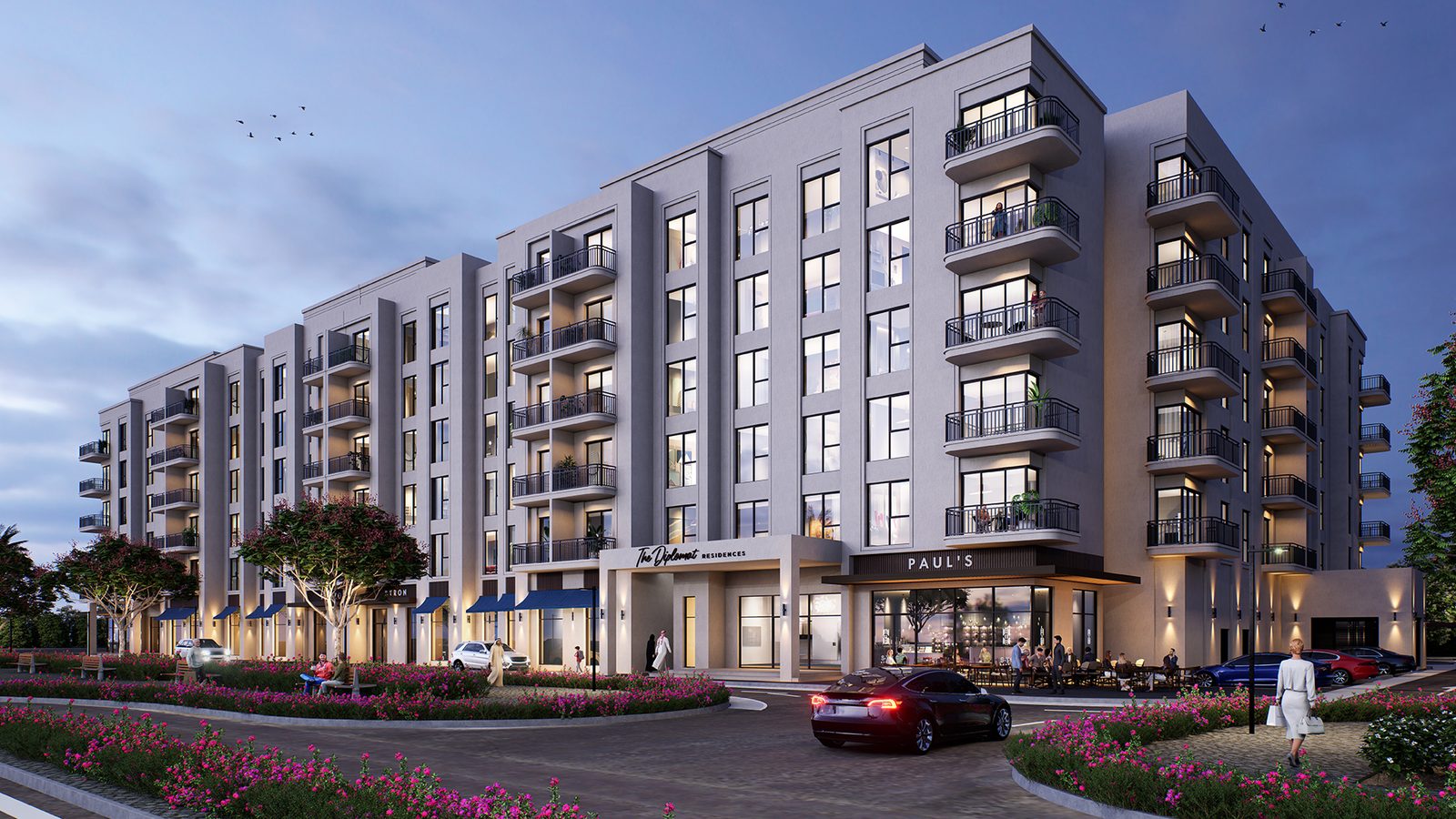 Diplomat Residence, apartments in Town Square, Dubai, by Nshama