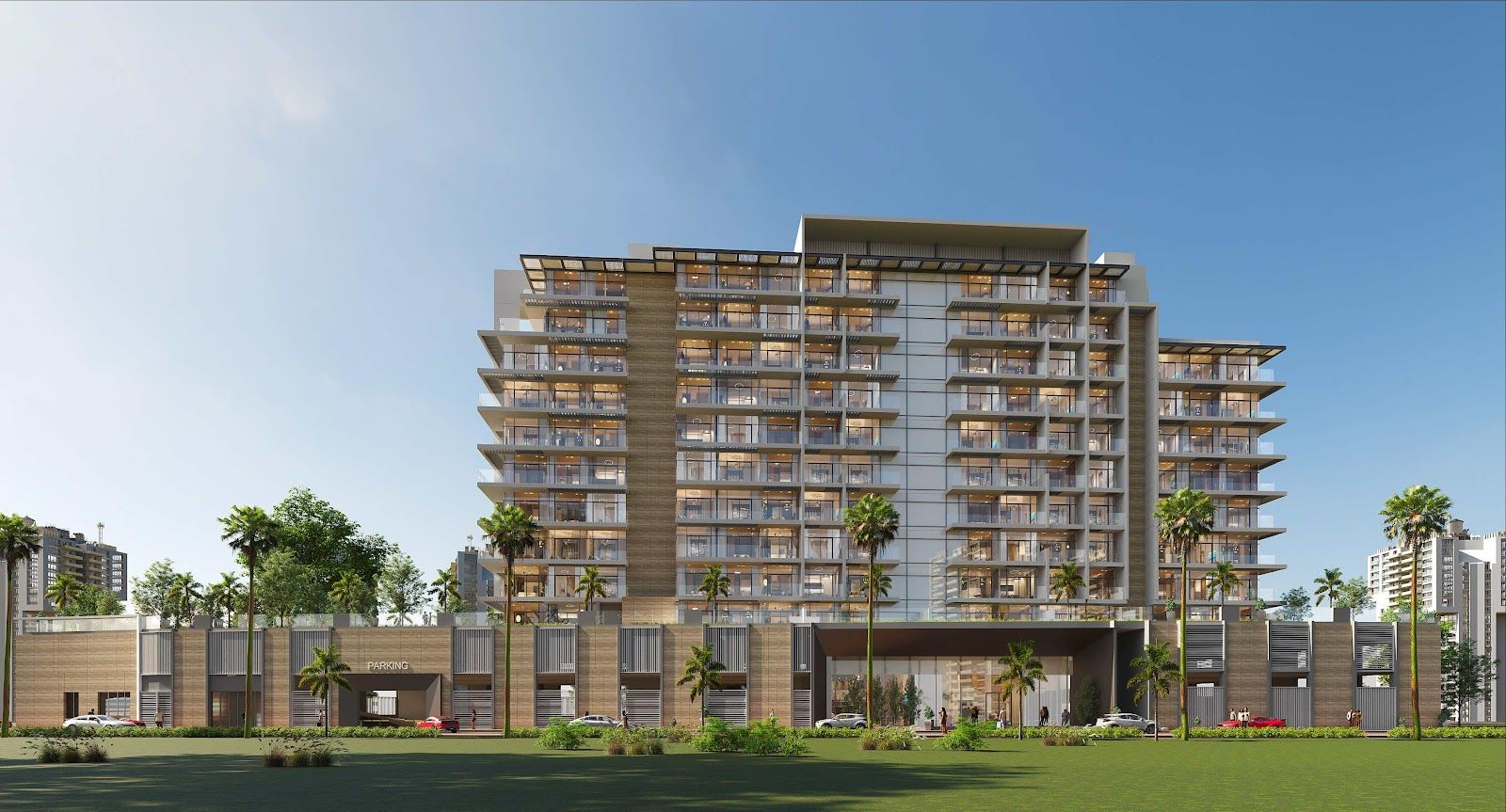 Enqlave, apartments in Jabal Ali First Part 2, Dubai, by Aqasa Developers