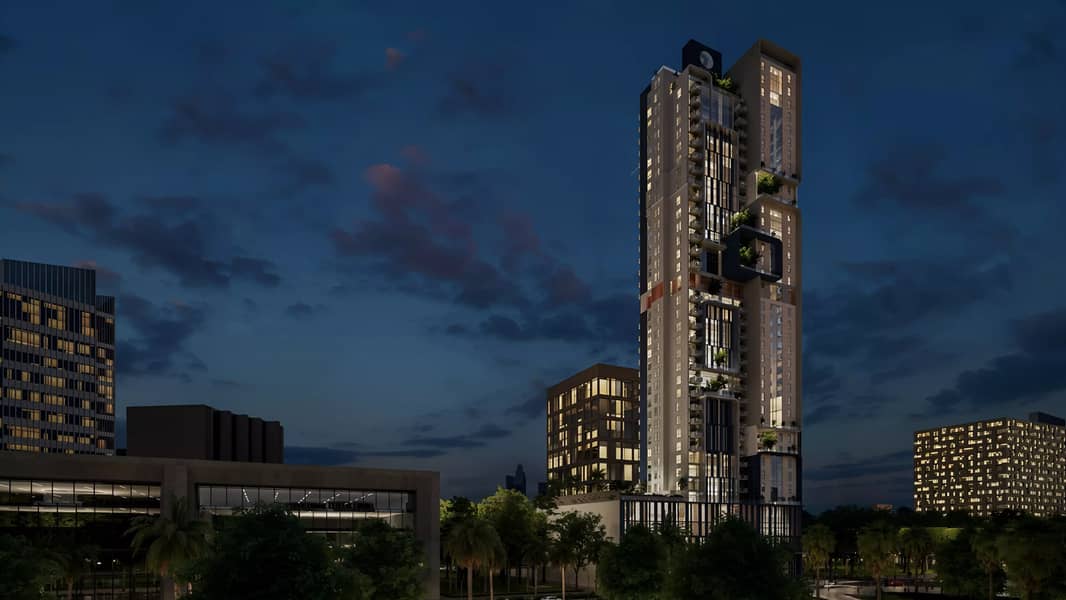 Nexara Tower, apartments in Jumeirah Village Circle, Dubai, by 7th Key