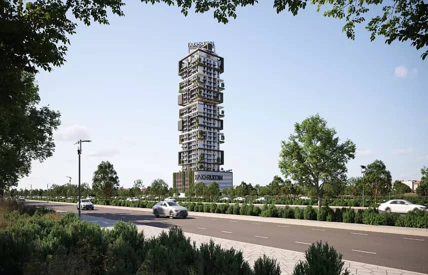 Treppan Tower, apartments in Al Hebiah Fourth, Dubai, by Fakrudddin Properties