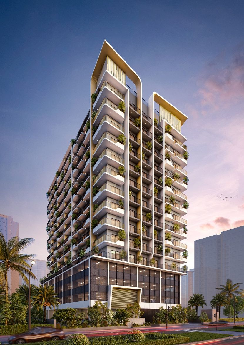 Weybridge Gardens, apartments in Wadi al Safa 5, Dubai, by Leos